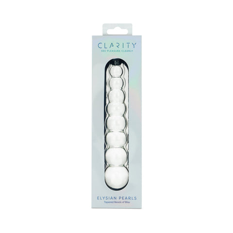 Clarity Elysian Pearls Glass Dildo