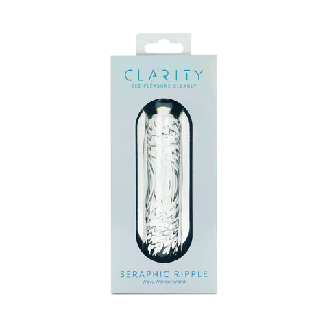 Clarity Seraphic Ripple Glass Dildo